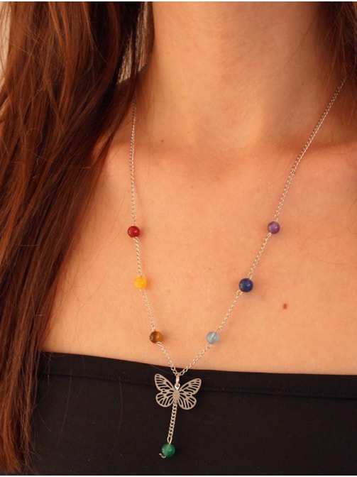 Colar Borboleta Cores