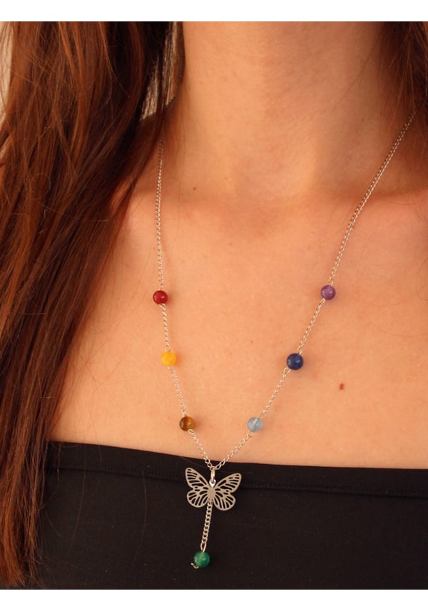Colar Borboleta Cores