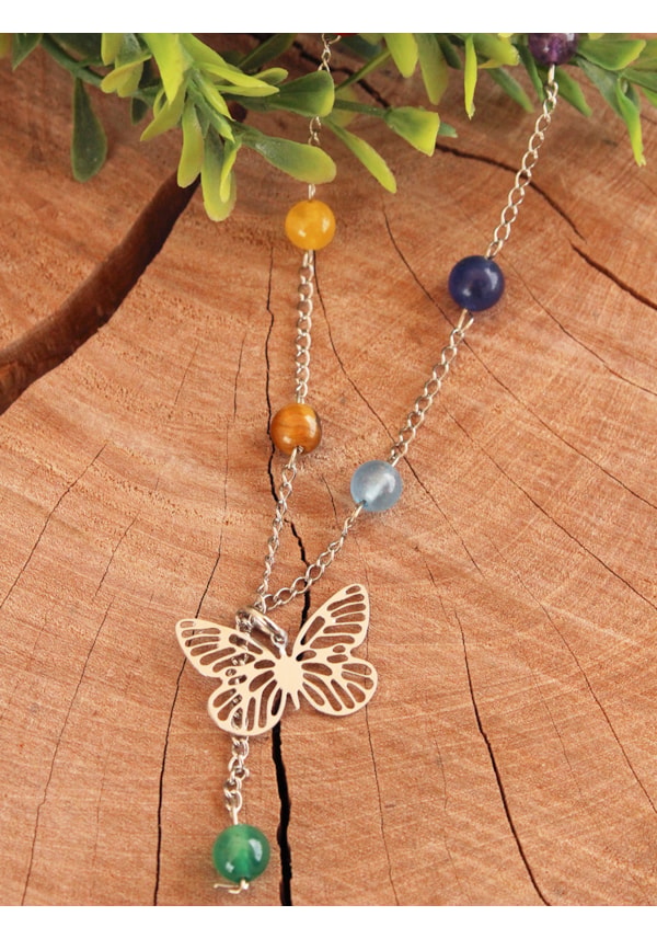 Colar Borboleta Cores