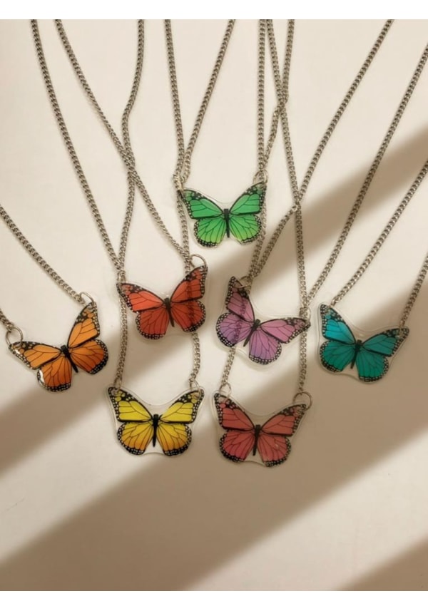 Colar Borboleta Cores