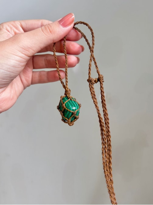 Colar Castroado Artesanal Malaquita