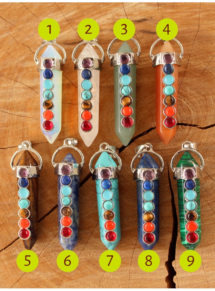 Colar Chakras Ponta Prateada — imagem 3
