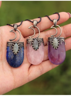 Colar Pedra da Lua - HIPPIE ARTESANATOS