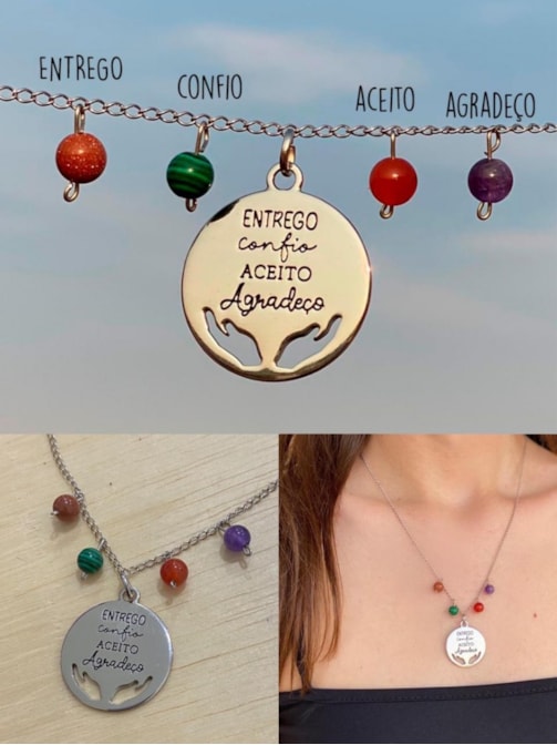Colar Cristais Mantra Ho´oponopono