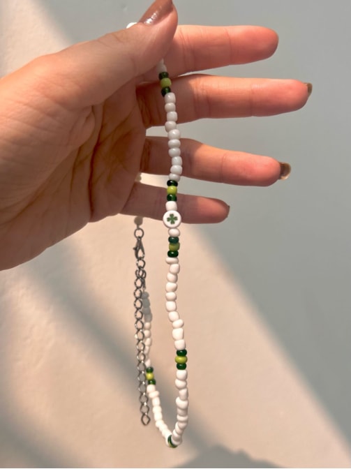 Colar de Miçangas Trevo - Verde