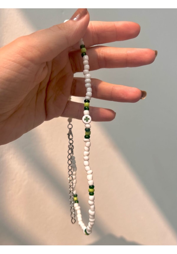 Colar de Miçangas Trevo - Verde