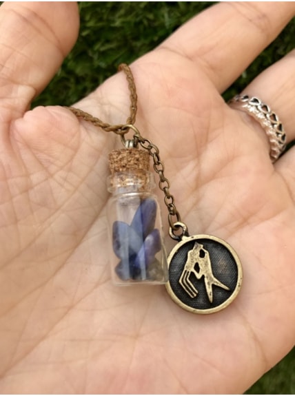 Colar Domo Signo Aquário - Sodalita
