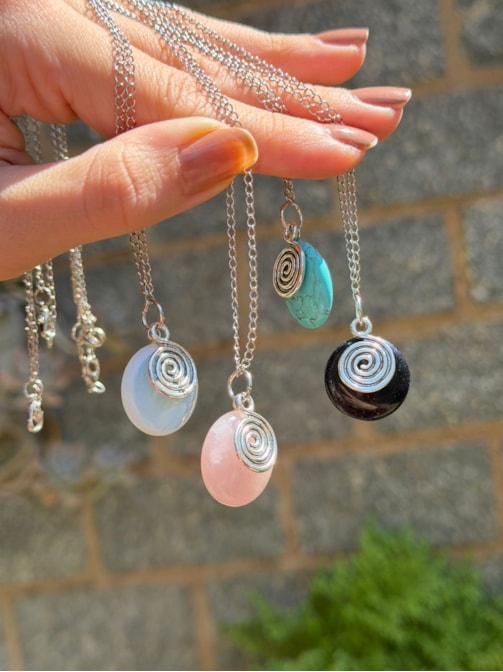 Colar Espiral Cristal