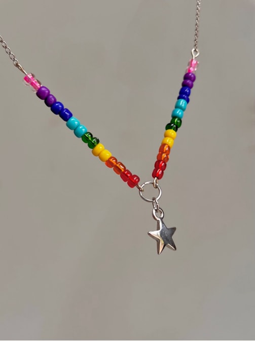Colar Estrela - Arco íris