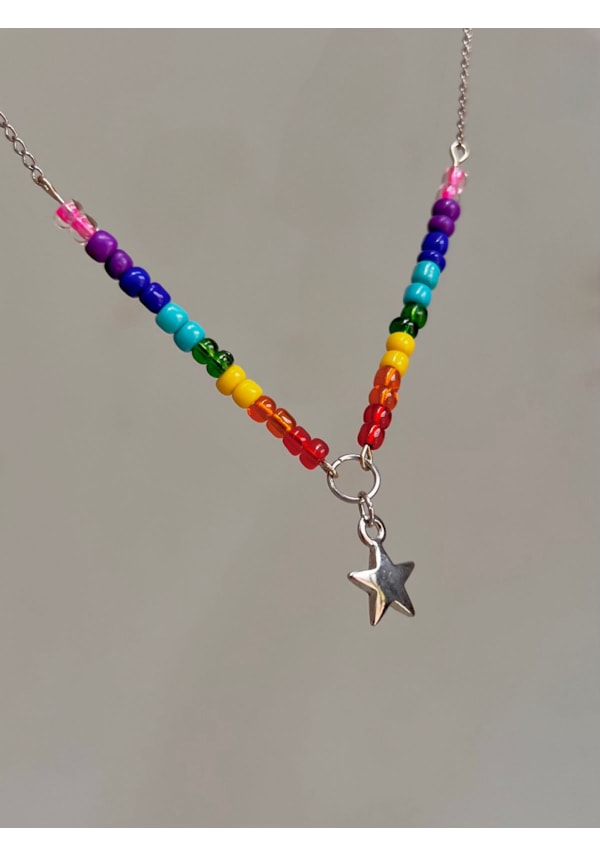 Colar Estrela - Arco íris