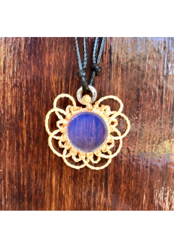 Colar Pedra da Lua Macramê Mandala
