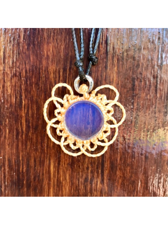 Colar Pedra da Lua Macramê Mandala — imagem 2