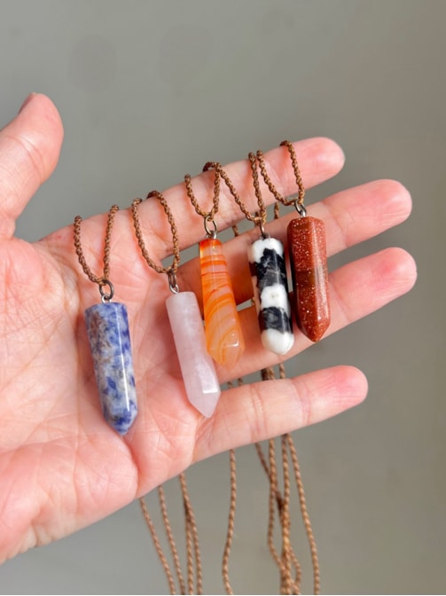 Colar Ponta Cristal