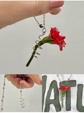 Colar Porta Flor - Artesanal