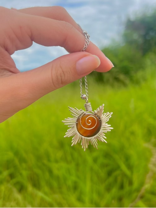Colar Sol Artesanal Hippie
