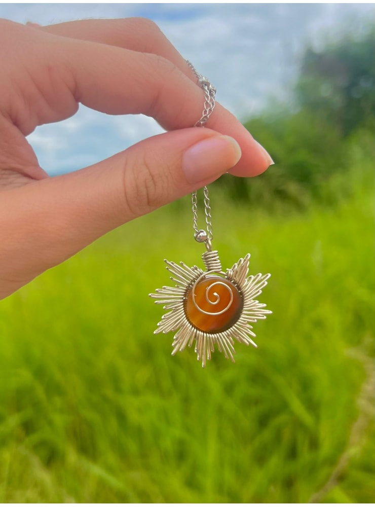 Colar Sol Artesanal Hippie — imagem 2