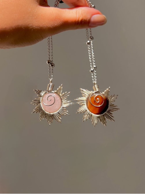 Colar Sol Artesanal Hippie