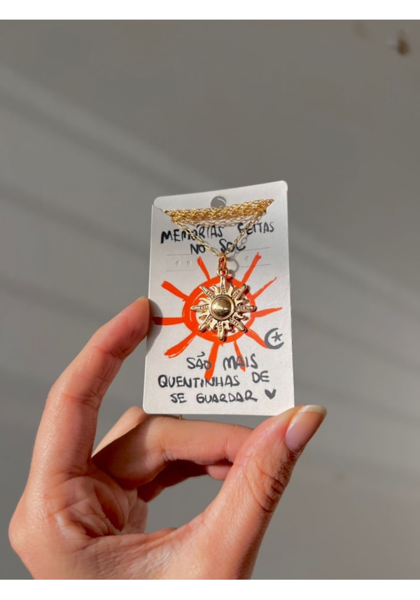Colar Sol Dourado