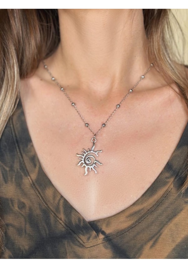 Colar Sol Espiral