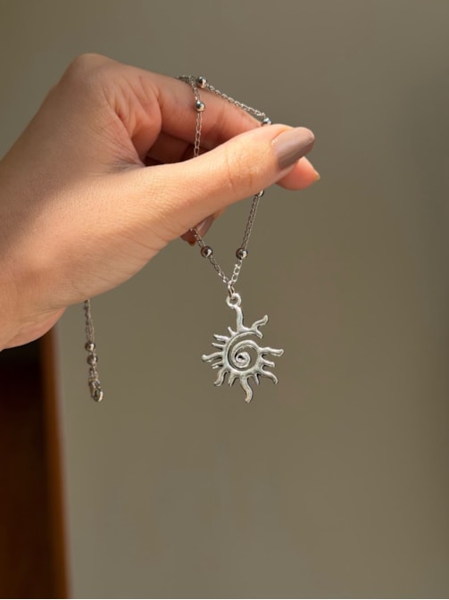 Colar Sol Espiral
