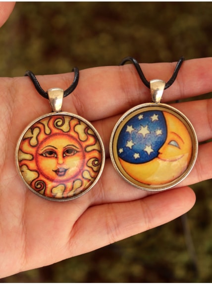 Colar Sol / Lua Tarot