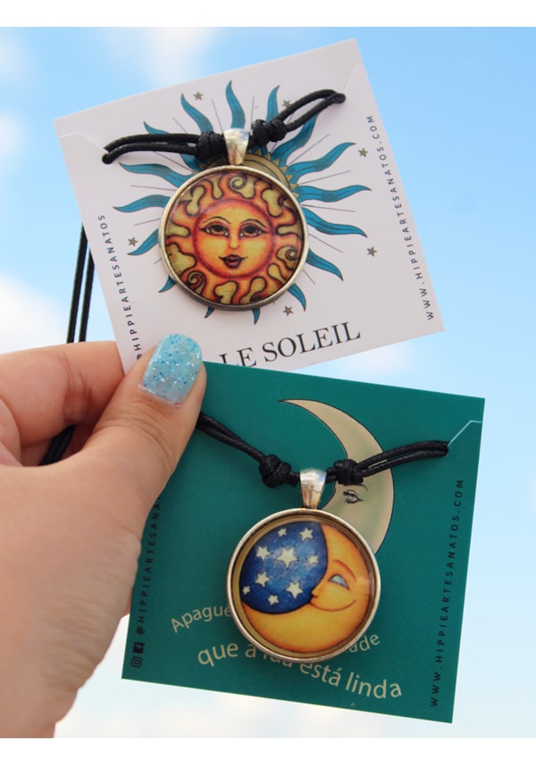 Colar Sol / Lua Tarot