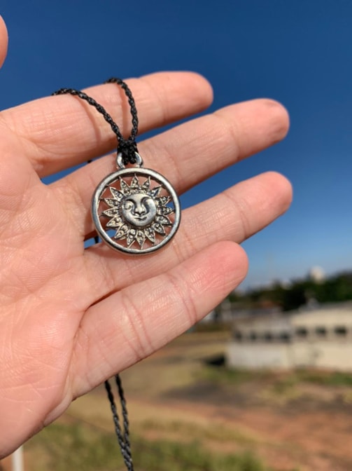 Colar Sol Prata
