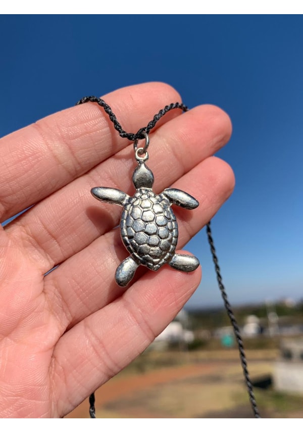 Colar Tartaruga Prateada - Nova