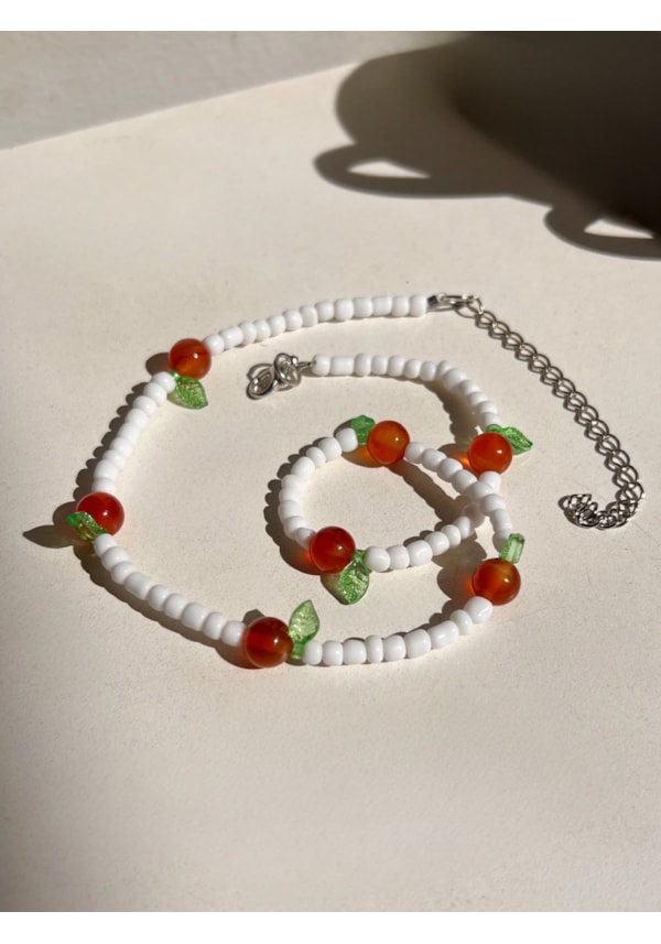 Colar Tomates - Miçangas