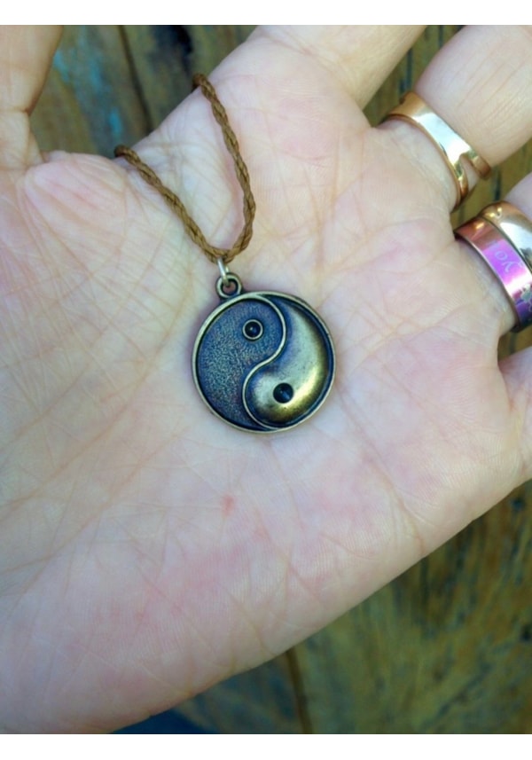 Colar Yin Yang Bronze