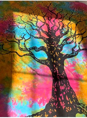 Colcha Indiana Árvore da Vida Tie Dye