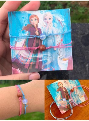 Conjunto 2 Pulseiras Frozen: Elsa + Anna