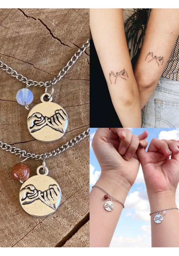 Conjunto 2 Pulseiras Promise - Sol e Lua