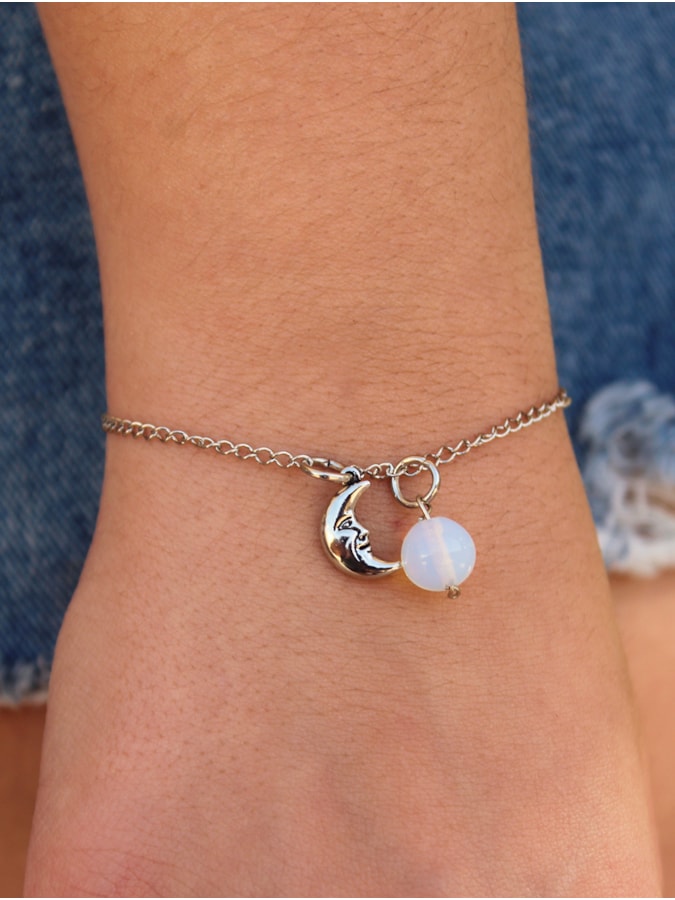 Conjunto com 2 pulseiras Sol e Lua - Metal - com embalagem — imagem 2