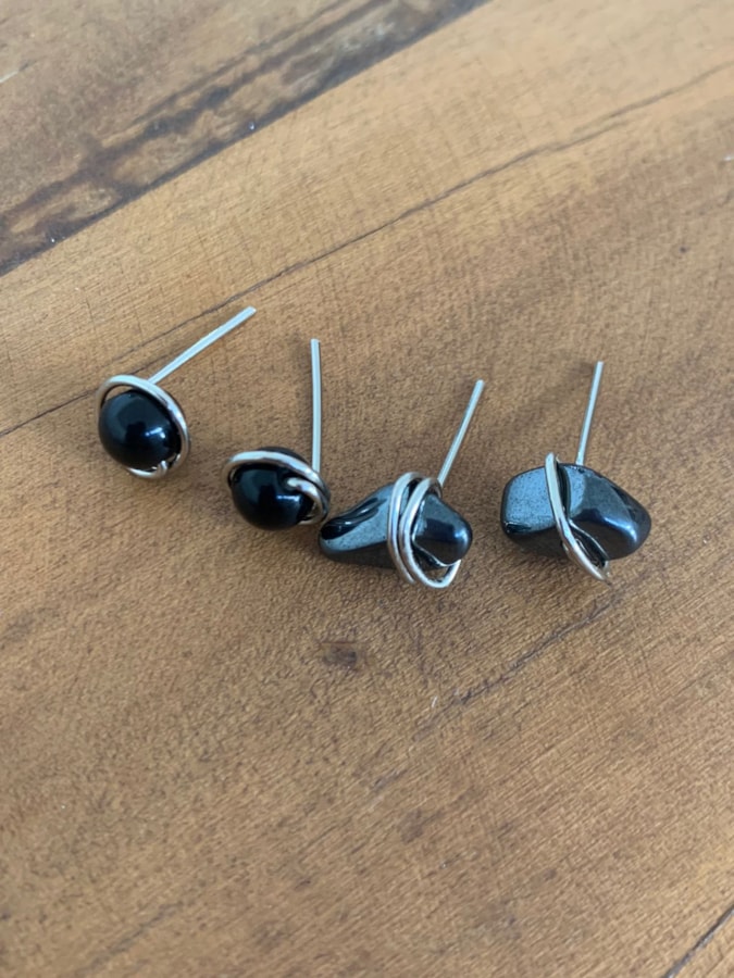 Conjunto de Brincos Proteção - Onix e Hematita — imagem 3
