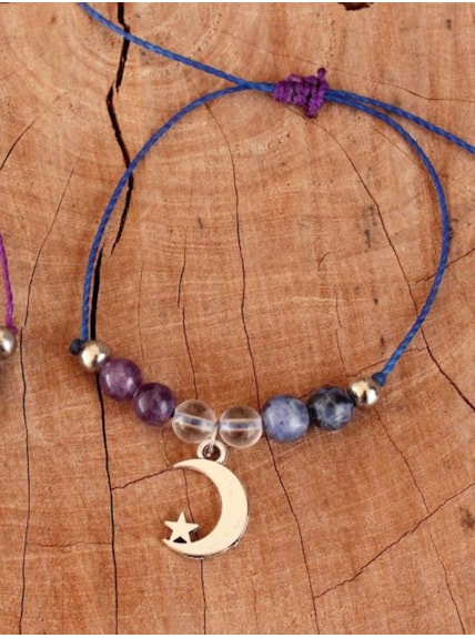 Conjunto de Pulseiras Céu Lilás