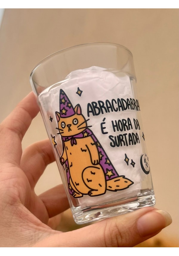 Copo Abracadabra! É hora da surtada - Vidro 190ml