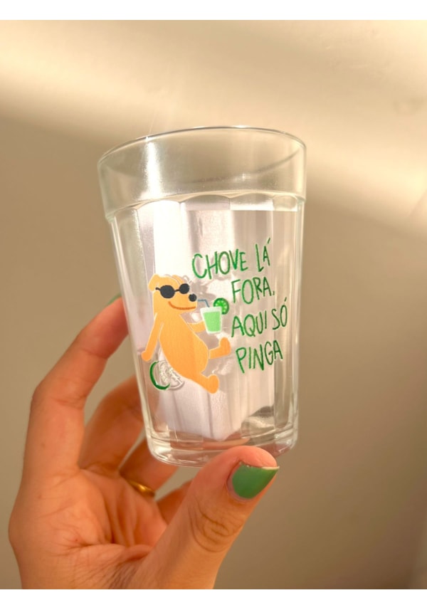 Copo Aqui só Pinga - Vidro 190ml