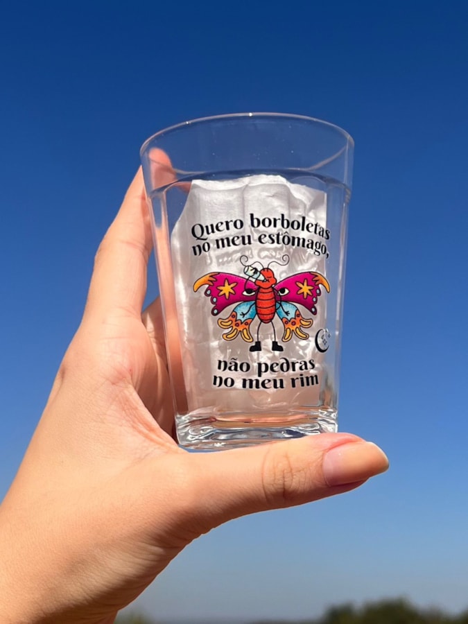 Copo Borboletas no Estômago - Vidro 190ml — imagem 2