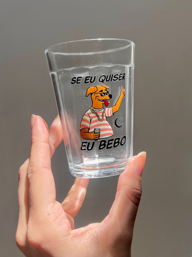 Copo Cachorro Eu Bebo - Vidro 190ml — imagem 2