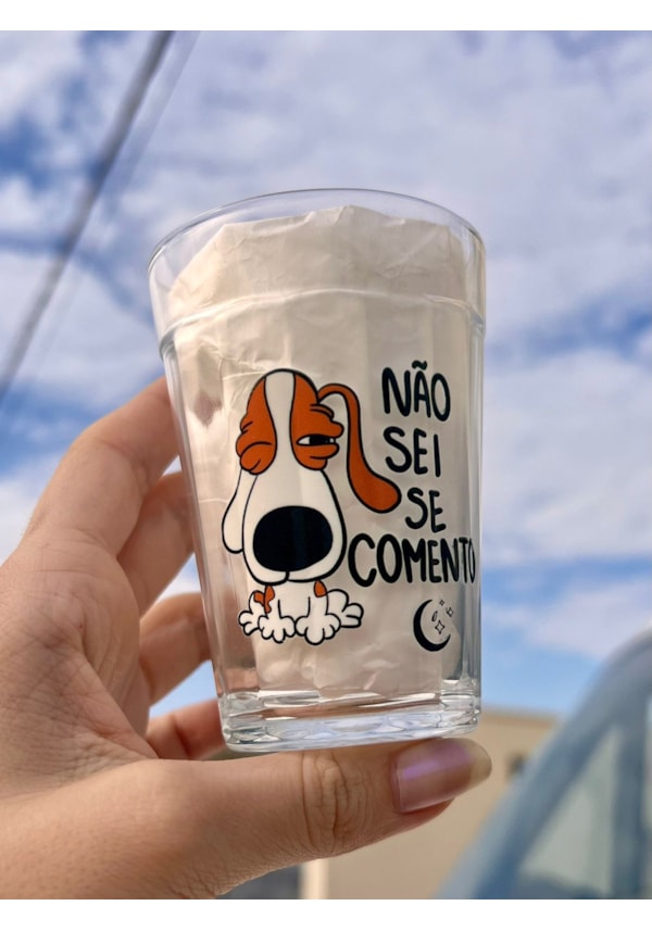 Copo Cachorro Não sei se comento - Vidro 190ml