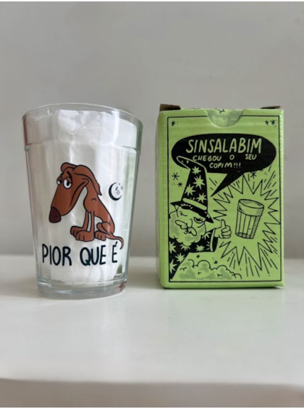 Copo Cachorro Pior que é - Vidro 190ml