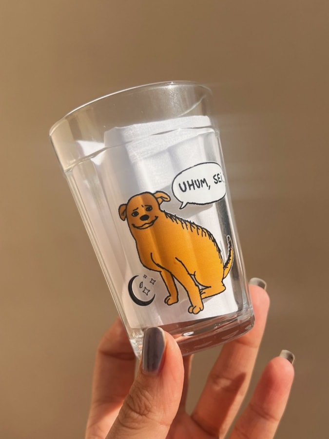 Copo Cachorro Uhum Sei - Vidro 190ml — imagem 1