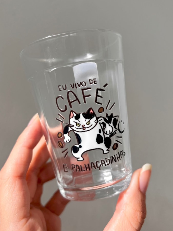 Copo Café e Palhaçadinhas - Vidro 190ml — imagem 2