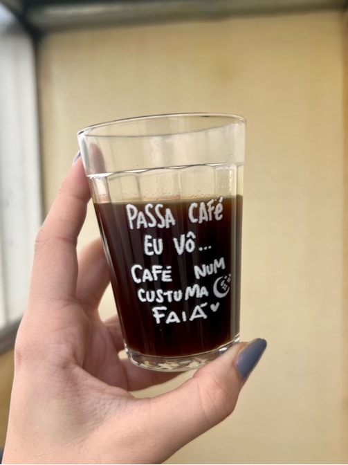 Copo Café Num Costuma Faiá - Vidro 190ml