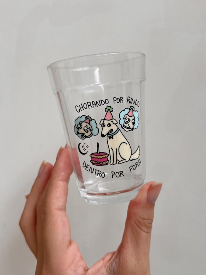 Copo Chorando por Rindo - Vidro 190ml — imagem 2