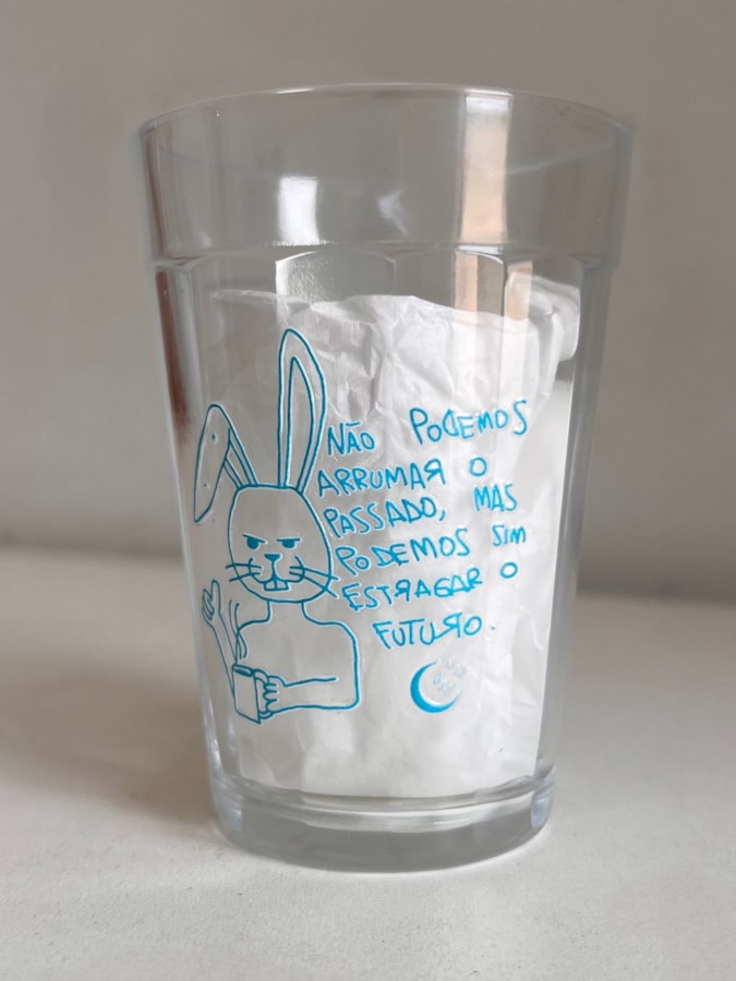 Copo Coelho do Futuro - Vidro 190ml — imagem 1