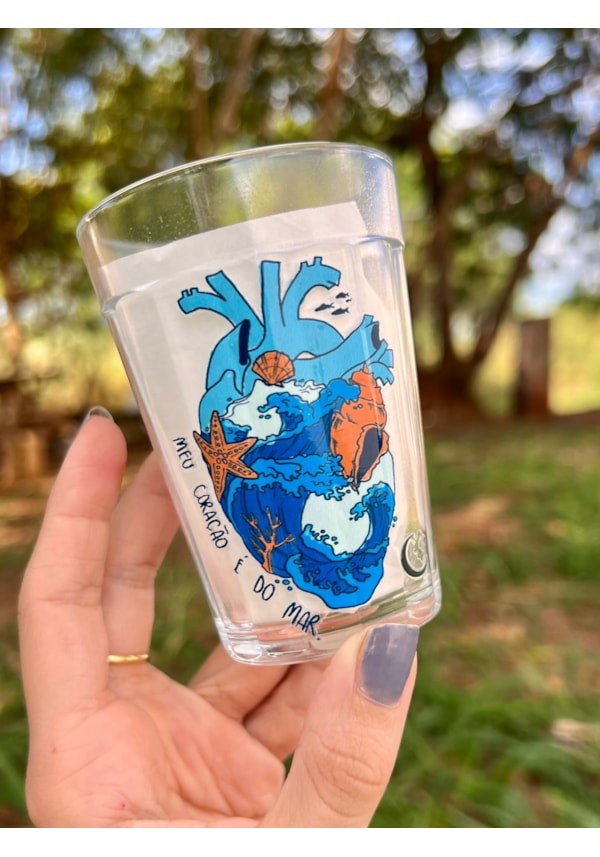 Copo Coração do Mar - Vidro 190ml