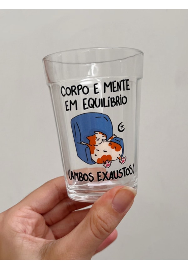 Copo Corpo e mente em equilíbrio - Vidro 190ml