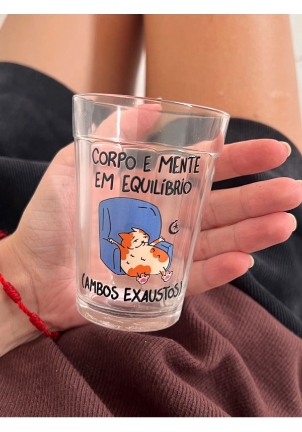 Copo Corpo e mente em equilíbrio - Vidro 190ml